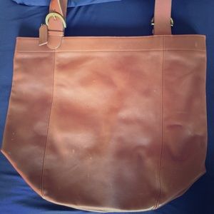 Classic Coach Leather Bucket Duffle